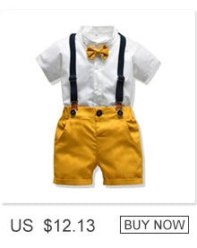 Top and Top Toddler Baby Boy Clothing Set Gentleman Short Sleeve Shirt+Suspender Shorts 2PCS Outfits Newborn Boy Clothes Set