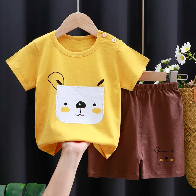 Ensemble 2 pièces pour enfant fille et Garçon disponible dans plusieurs couleurs
