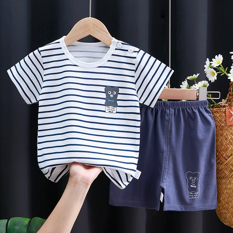 Ensemble 2 pièces pour enfant fille et Garçon disponible dans plusieurs couleurs