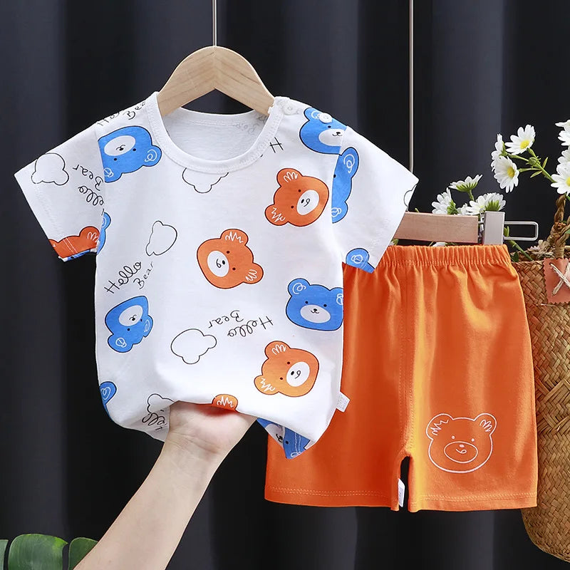 Ensemble 2 pièces pour enfant fille et Garçon disponible dans plusieurs couleurs