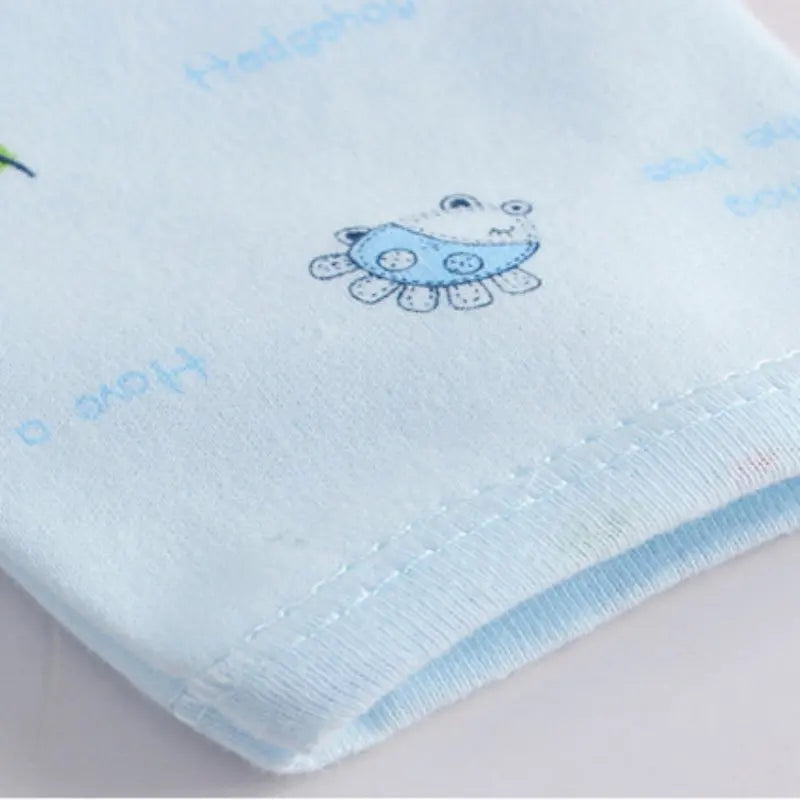 5pcs/set Newborn Baby Suit Set Top 2 Pants Hat Bibs 0-3 M Clothing Set Boy Girl Clothes Pure Cotton Breathable Cartoon Underwear