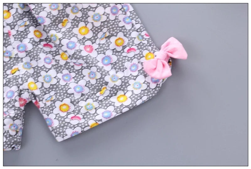 Baby Girls Clothes Sets for Kids T-shirt Tops+Short Pants Clothes Sets Toddler Girl Lollipop Printed Summer Infant Clothing Sets
