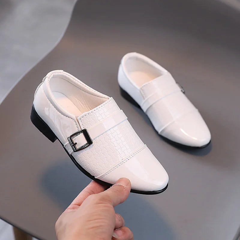 Spring Summer Autumn Kids Shoes For Boys British Style Comfortable Children's Casual Slip-on PU Leather Fashion Shoe Formal Soft