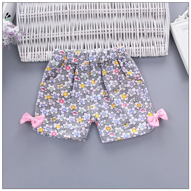 Baby Girls Clothes Sets for Kids T-shirt Tops+Short Pants Clothes Sets Toddler Girl Lollipop Printed Summer Infant Clothing Sets