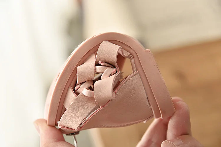 Girls Sandals Gladiator Flowers Sweet Soft Children's Beach Shoes Kids Summer Floral Sandals Princess Fashion Girl Shoes
