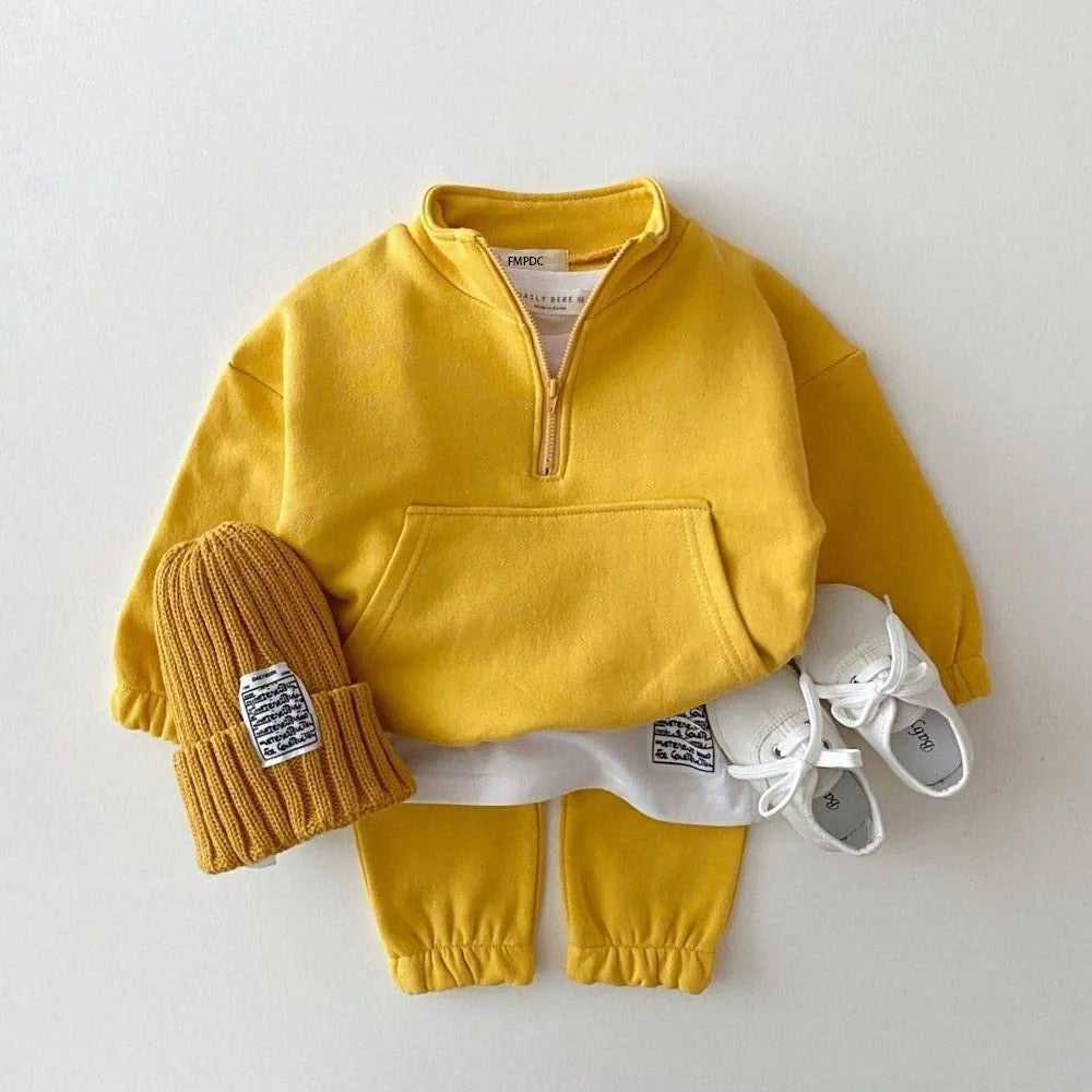 Baby Boy Girl Clothes Set Infant Kids Cotton Tops Jacket Pants Suit Toddler Boys Sweatshirt Trousers Clothing 2pcs/set Tracksuit