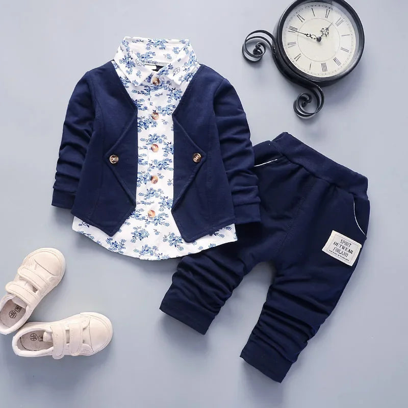 Child wear suit Spring Autumn Korean version girls Sweet and lovely casual sweatshirt top +denim trousers 0-5 Age Kids clothing