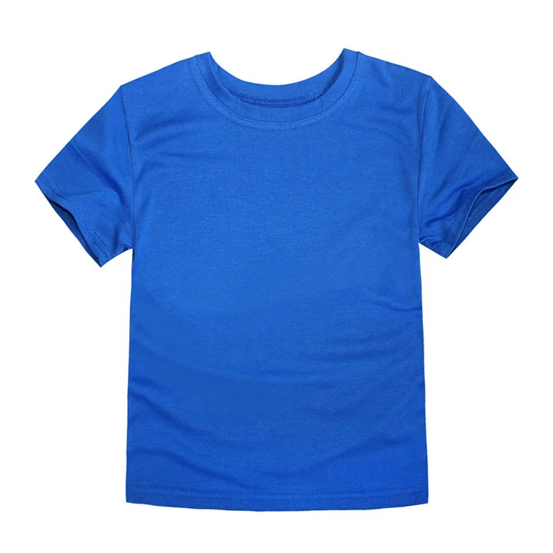1 3 5 7 9 11 13 Years Children's Clothes Summer Boys Sport Tops Teen T-shirts Girls Cotton Tees Baby Solid Short Sleeve Shirts