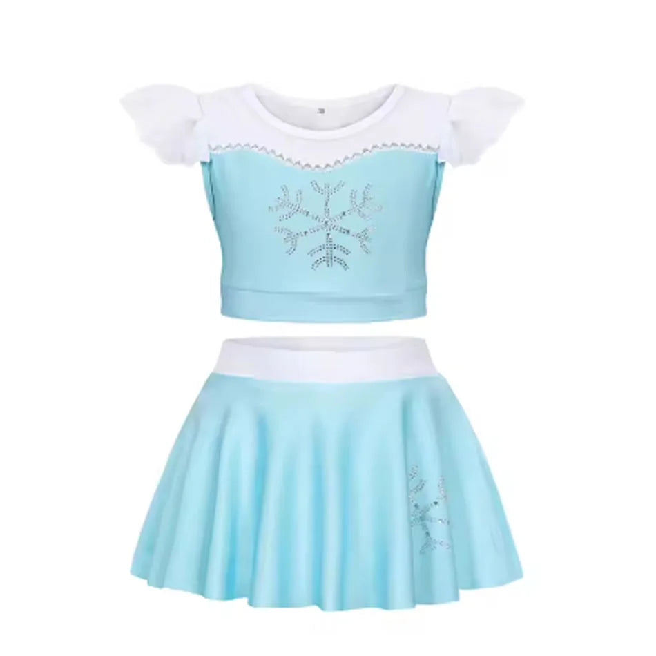 Girls Swimsuit Jasmine Kid Skirt Baby Swimming Suit Kids Children Swimwear Princess Lovely Bikini Bathing Cartoon Beach Wear