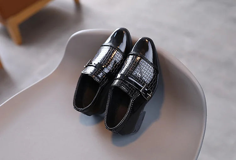 Spring Summer Autumn Kids Shoes For Boys British Style Comfortable Children's Casual Slip-on PU Leather Fashion Shoe Formal Soft