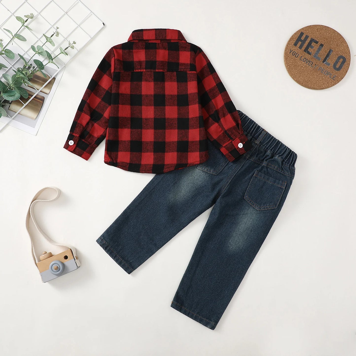 Winter Baby Boy Clothes Infant Toddler Boy Outfits 12 18 24 Months 2T 3T Denim Jeans Boys Fall Winter Clothing Pants Set