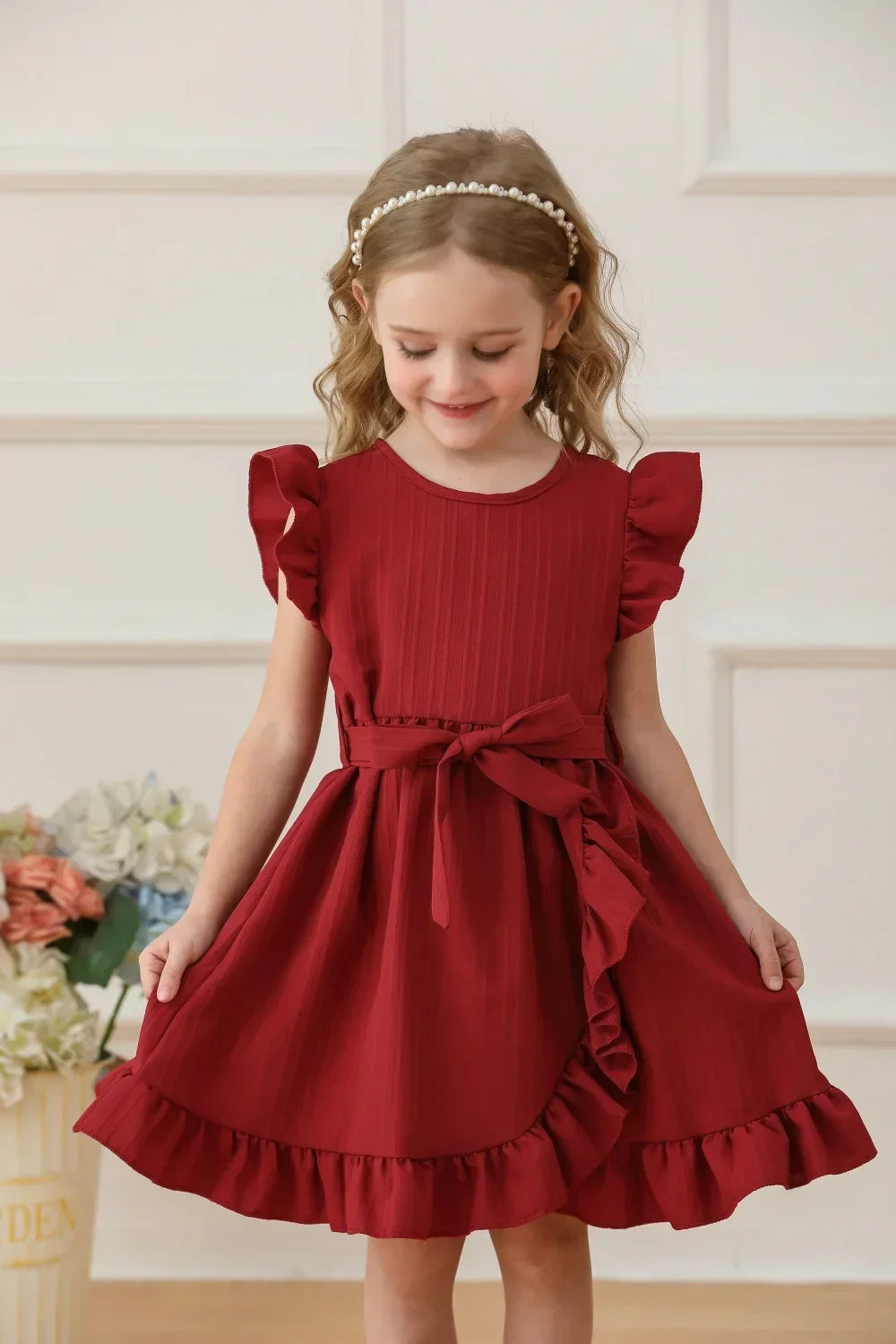 2025 New Summer Dress for Girls 3-8 Years Ruffles Casual Kids Princess Dresses Tulle Stripe Birthday Baby Girls Dress