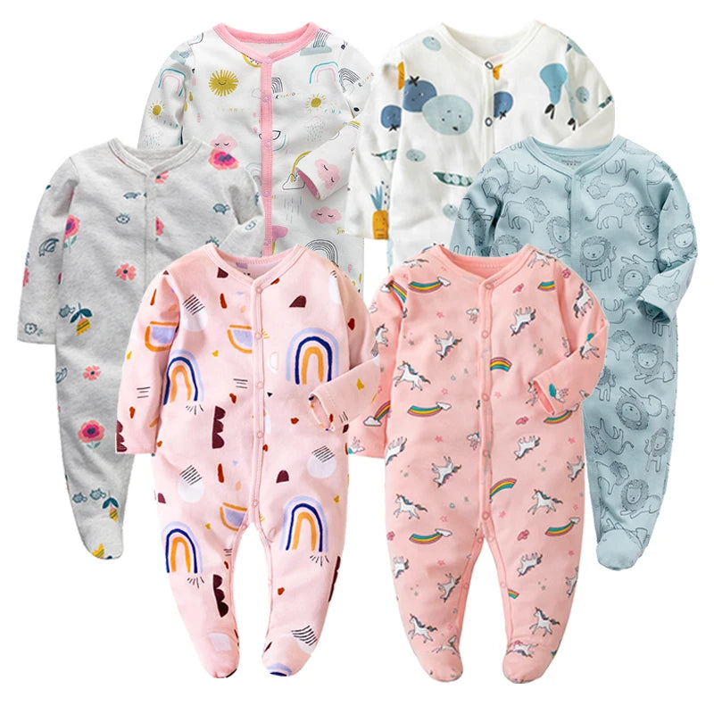 Boy Romper 100% Cotton Polka Dot Newborn Baby Girls Clothes Full Sleeve Summer Jumpsuit 0-12 months Baby Playsuit Baby Clothing