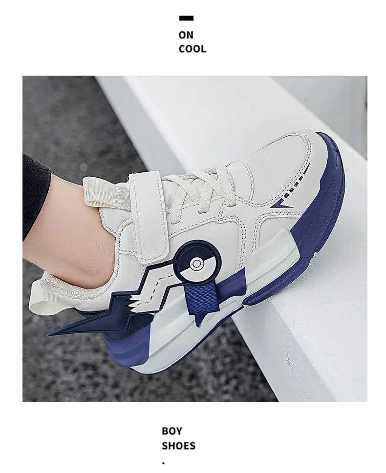 Cartoon Kids Shoes Fashion Classic Children Sneakers for Boys Walking Shoes for Girls Casual Outdoor with Leather