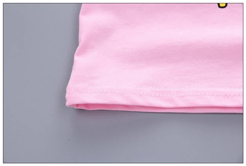 Baby Girls Clothes Sets for Kids T-shirt Tops+Short Pants Clothes Sets Toddler Girl Lollipop Printed Summer Infant Clothing Sets