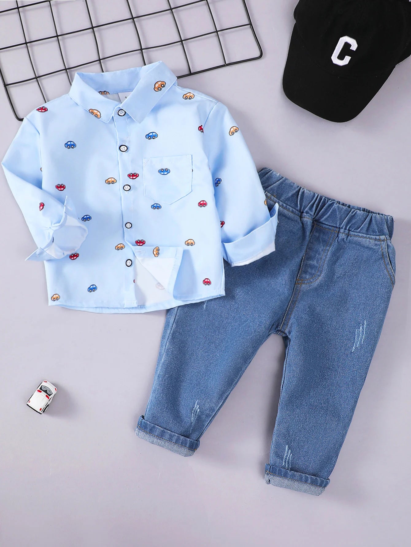 Winter Baby Boy Clothes Infant Toddler Boy Outfits 12 18 24 Months 2T 3T Denim Jeans Boys Fall Winter Clothing Pants Set