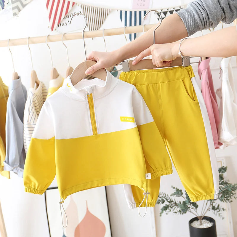 Fashion Children Clothes Autumn Baby Girls Clothing Boys Casual Jacket Pants 2 Piece Set Toddler Fashion Costume Kids Tracksuits