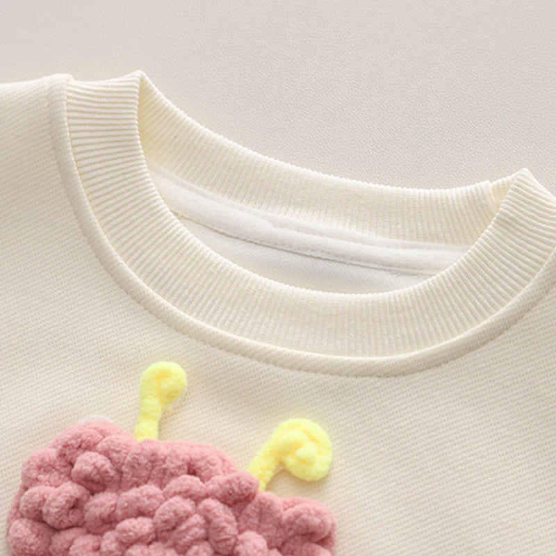 Child wear suit Spring Autumn Korean version girls Sweet and lovely casual sweatshirt top +denim trousers 0-5 Age Kids clothing