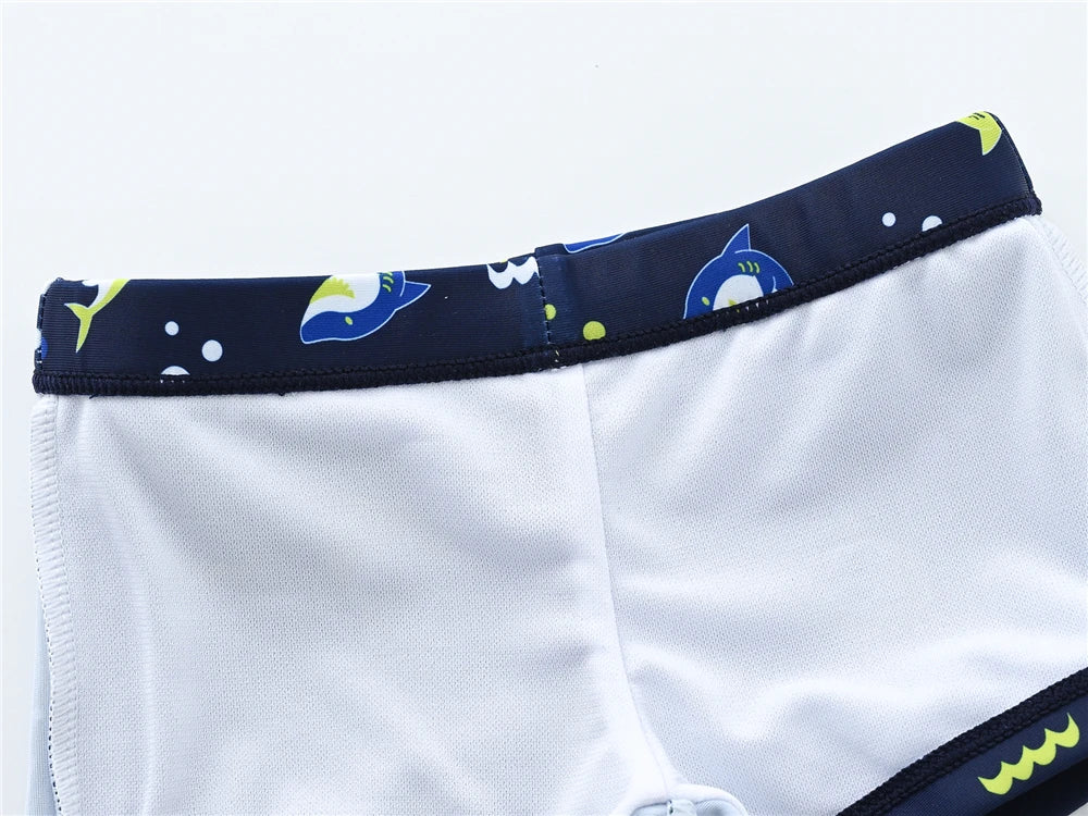 Kids Boy Swimsuit Cool Print 2 Pcs/lot 1-7 Years Summer Children Board Shorts Children Boys Swimwear Beach Surfing