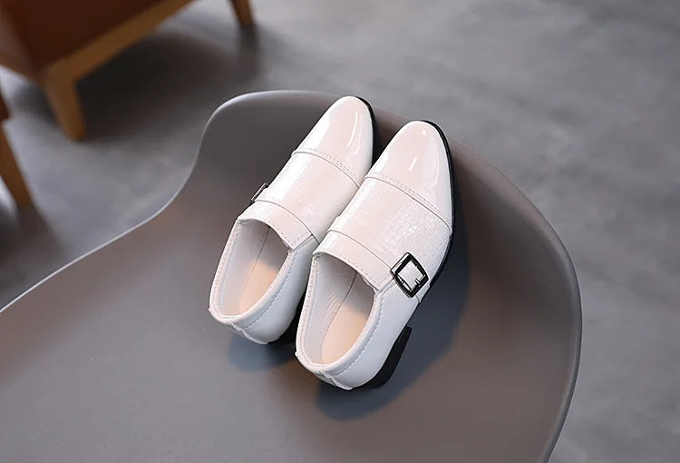 Spring Summer Autumn Kids Shoes For Boys British Style Comfortable Children's Casual Slip-on PU Leather Fashion Shoe Formal Soft
