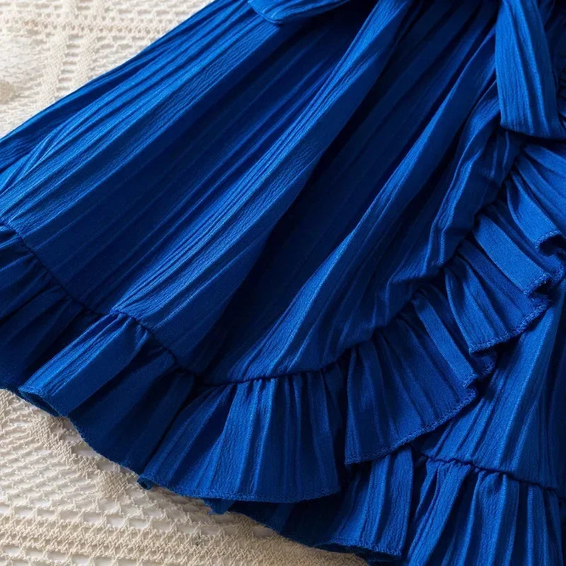 2025 New Summer Dress for Girls 3-8 Years Ruffles Casual Kids Princess Dresses Tulle Stripe Birthday Baby Girls Dress