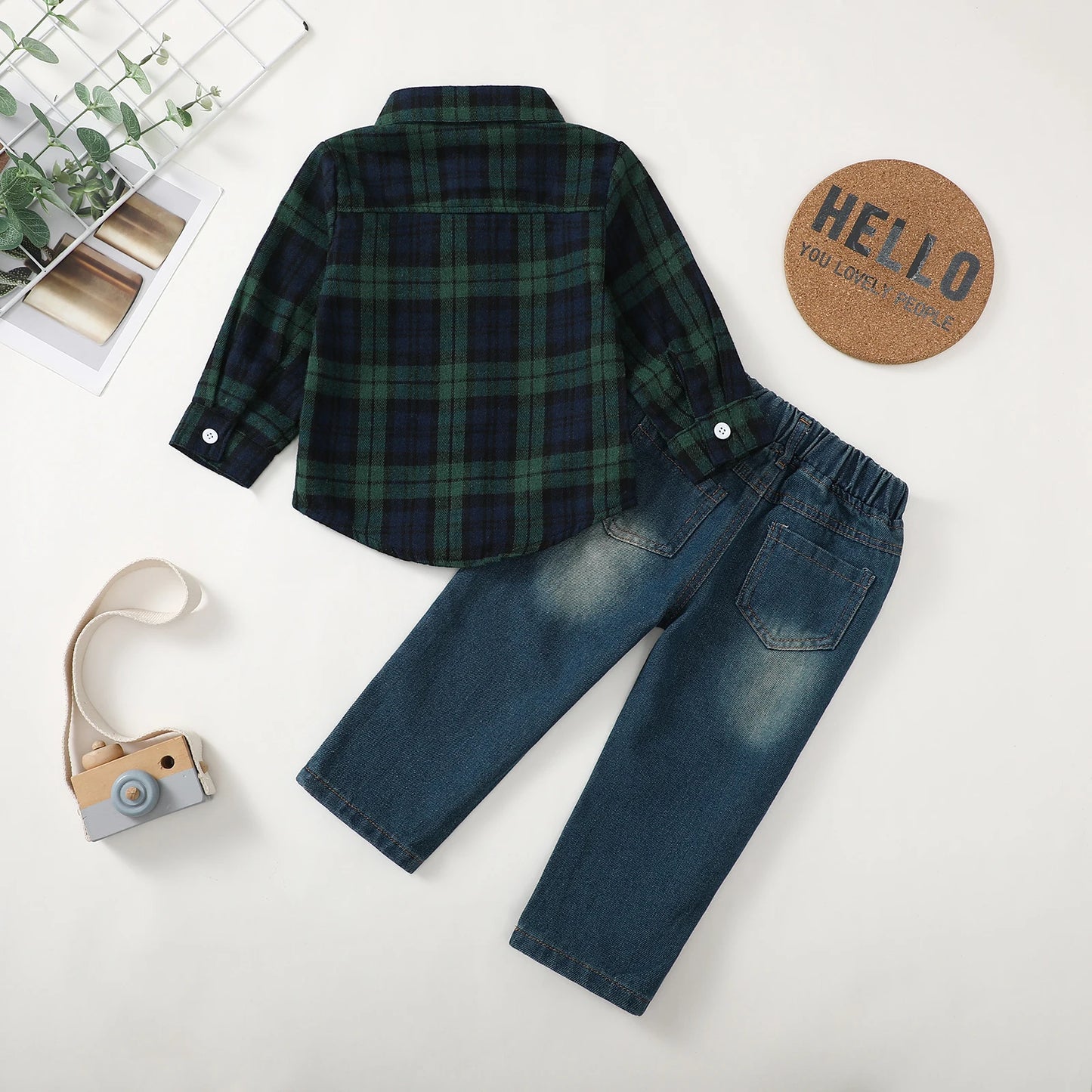 Winter Baby Boy Clothes Infant Toddler Boy Outfits 12 18 24 Months 2T 3T Denim Jeans Boys Fall Winter Clothing Pants Set