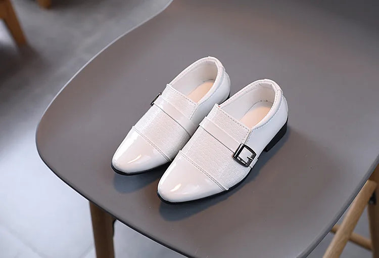 Spring Summer Autumn Kids Shoes For Boys British Style Comfortable Children's Casual Slip-on PU Leather Fashion Shoe Formal Soft