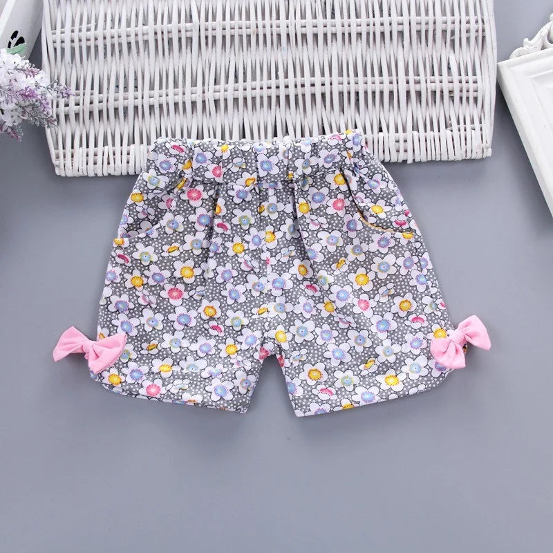 Baby Girls Clothes Sets for Kids T-shirt Tops+Short Pants Clothes Sets Toddler Girl Lollipop Printed Summer Infant Clothing Sets