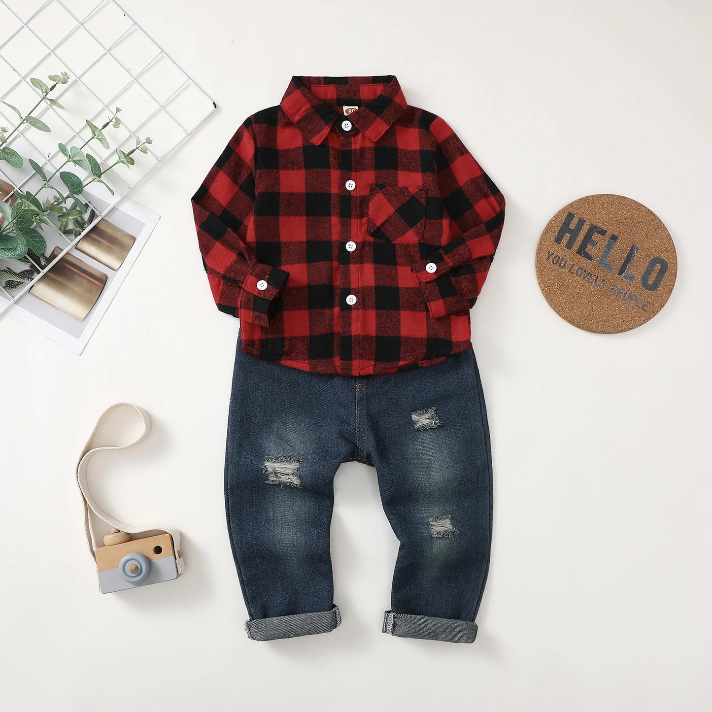 Winter Baby Boy Clothes Infant Toddler Boy Outfits 12 18 24 Months 2T 3T Denim Jeans Boys Fall Winter Clothing Pants Set