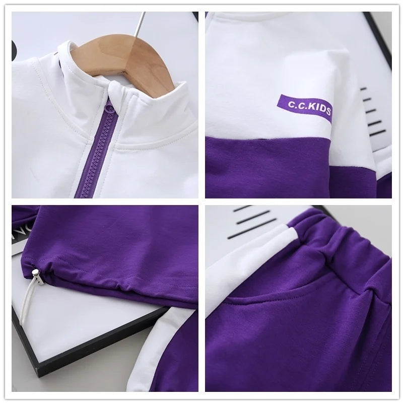 Fashion Children Clothes Autumn Baby Girls Clothing Boys Casual Jacket Pants 2 Piece Set Toddler Fashion Costume Kids Tracksuits