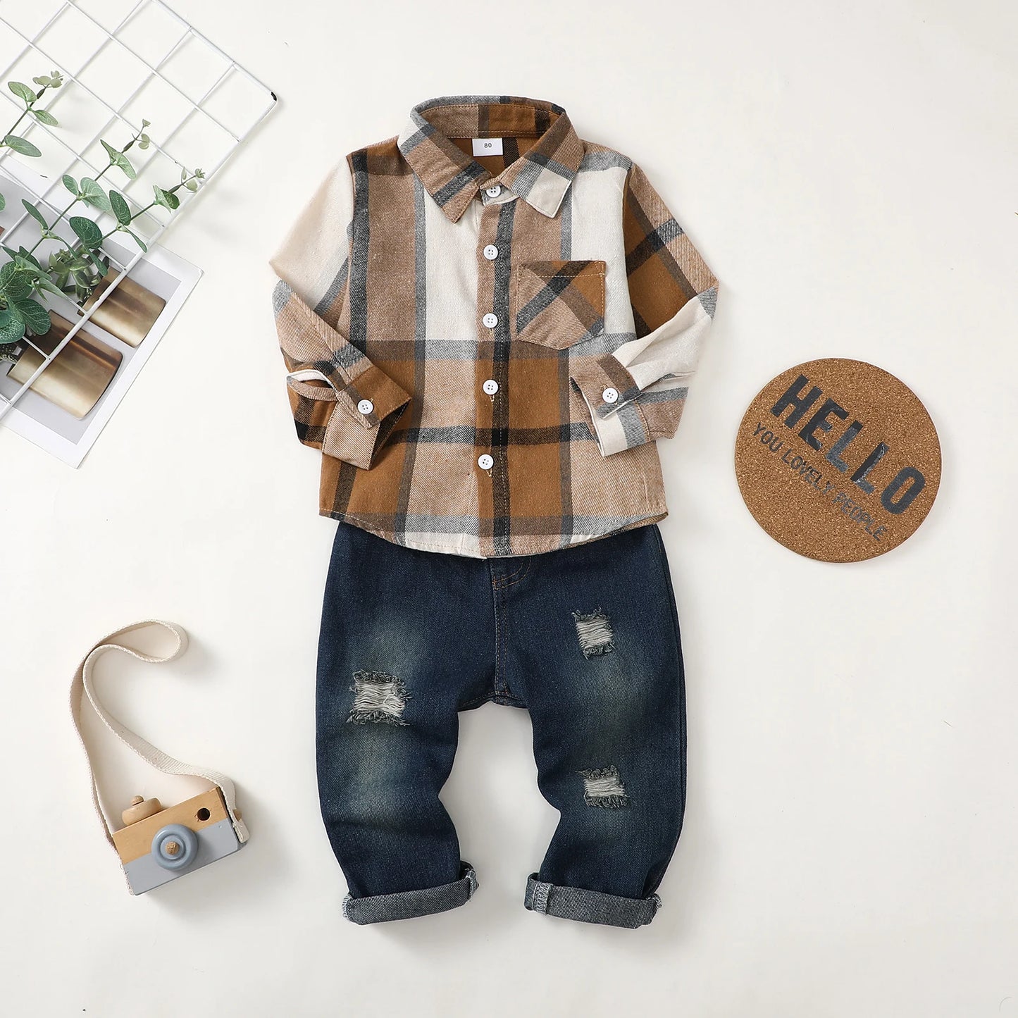 Winter Baby Boy Clothes Infant Toddler Boy Outfits 12 18 24 Months 2T 3T Denim Jeans Boys Fall Winter Clothing Pants Set