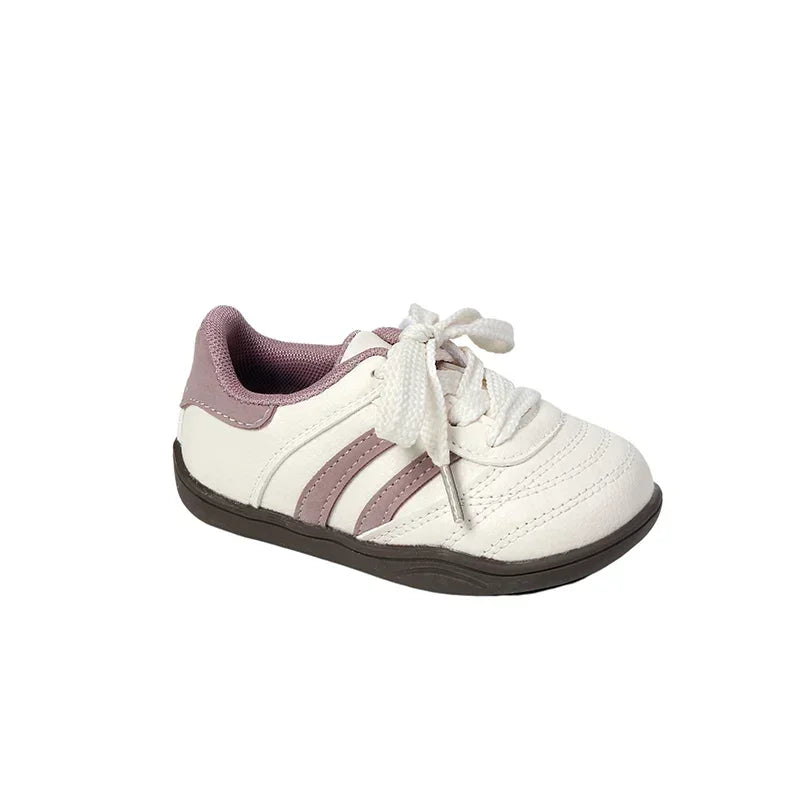 Kids Running Shoes Toes Capped Anti-kicked 2025 New Fashion Boys Girls Casual Shoes Striped Trendy Children Sports Shoe Non-slip