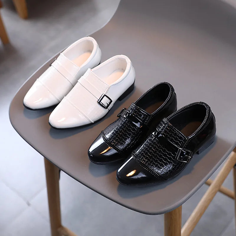 Spring Summer Autumn Kids Shoes For Boys British Style Comfortable Children's Casual Slip-on PU Leather Fashion Shoe Formal Soft