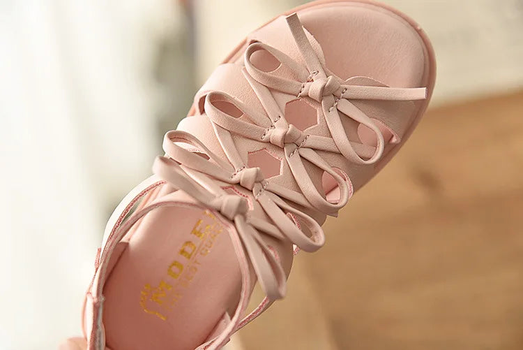 Girls Sandals Gladiator Flowers Sweet Soft Children's Beach Shoes Kids Summer Floral Sandals Princess Fashion Girl Shoes