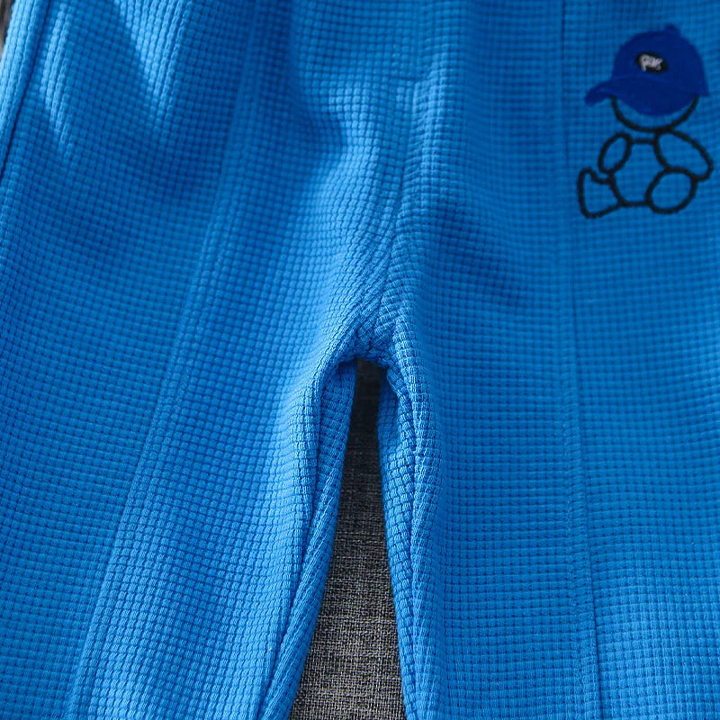 Toddler Boy Handsome Sport Clothing Sets 2023 Spring Autumn Children Fashion Tracksuit Baby Cartoon Pullover+ Pants Girl Clothes