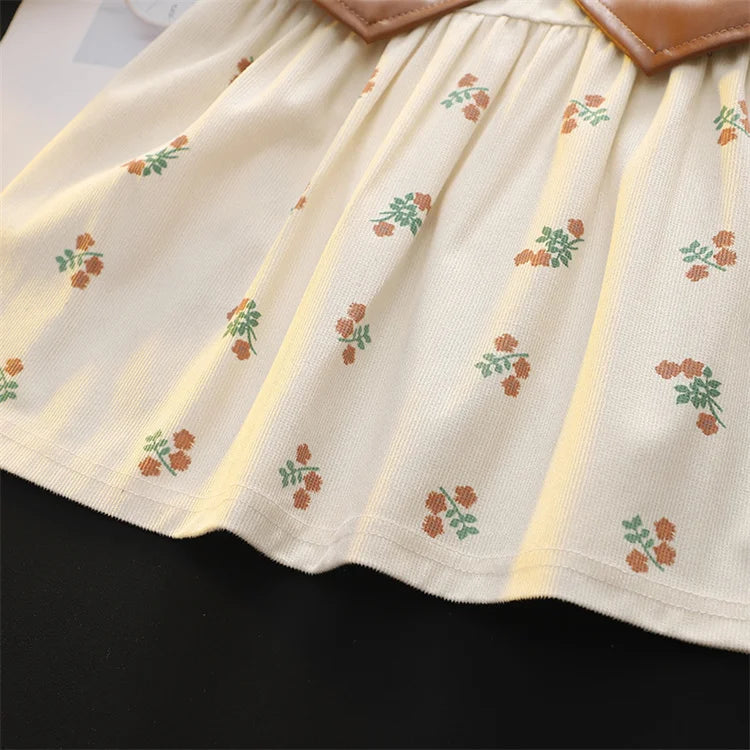 Children's Girls Dresses Spring Autumn Baby Clothes Long Sleeve Print Dresses For Girls Fashion Kids Clothing Outfit 10M-4Years