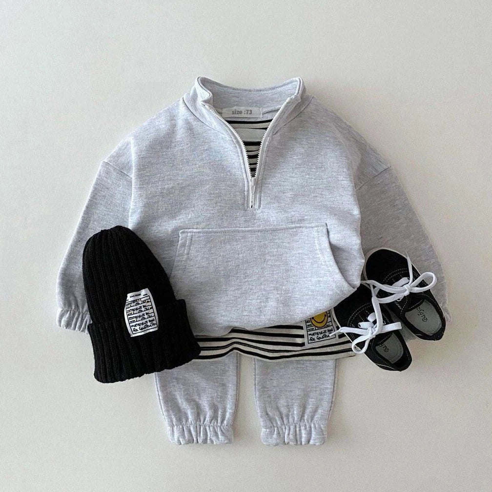 Baby Boy Girl Clothes Set Infant Kids Cotton Tops Jacket Pants Suit Toddler Boys Sweatshirt Trousers Clothing 2pcs/set Tracksuit
