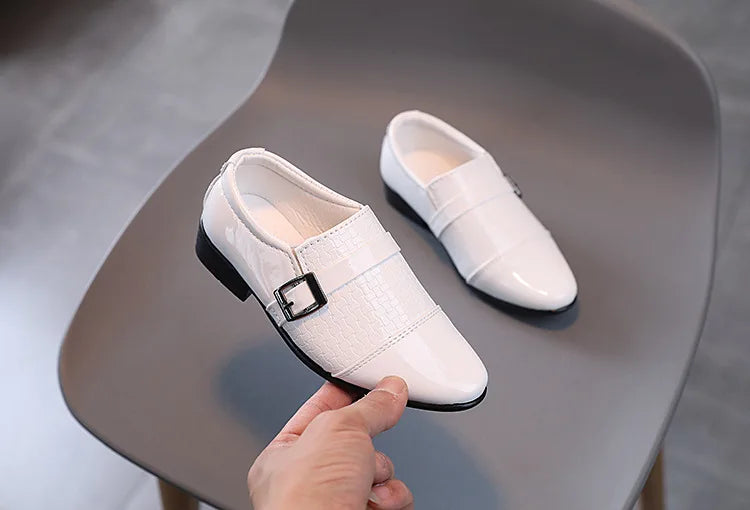 Spring Summer Autumn Kids Shoes For Boys British Style Comfortable Children's Casual Slip-on PU Leather Fashion Shoe Formal Soft