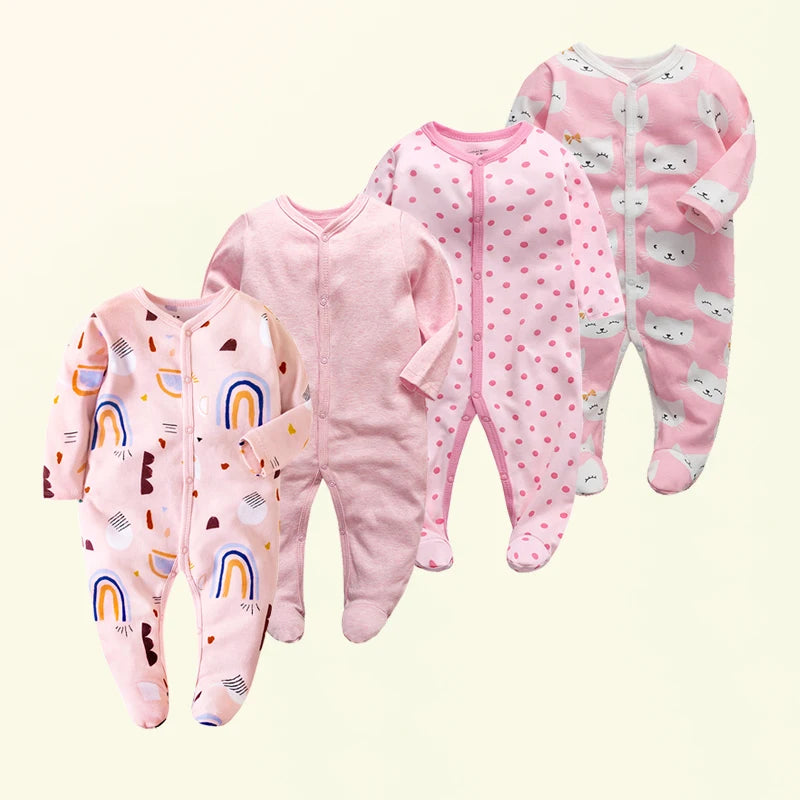 Boy Romper 100% Cotton Polka Dot Newborn Baby Girls Clothes Full Sleeve Summer Jumpsuit 0-12 months Baby Playsuit Baby Clothing
