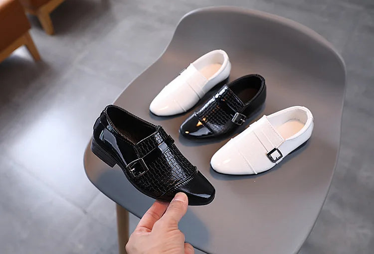 Spring Summer Autumn Kids Shoes For Boys British Style Comfortable Children's Casual Slip-on PU Leather Fashion Shoe Formal Soft