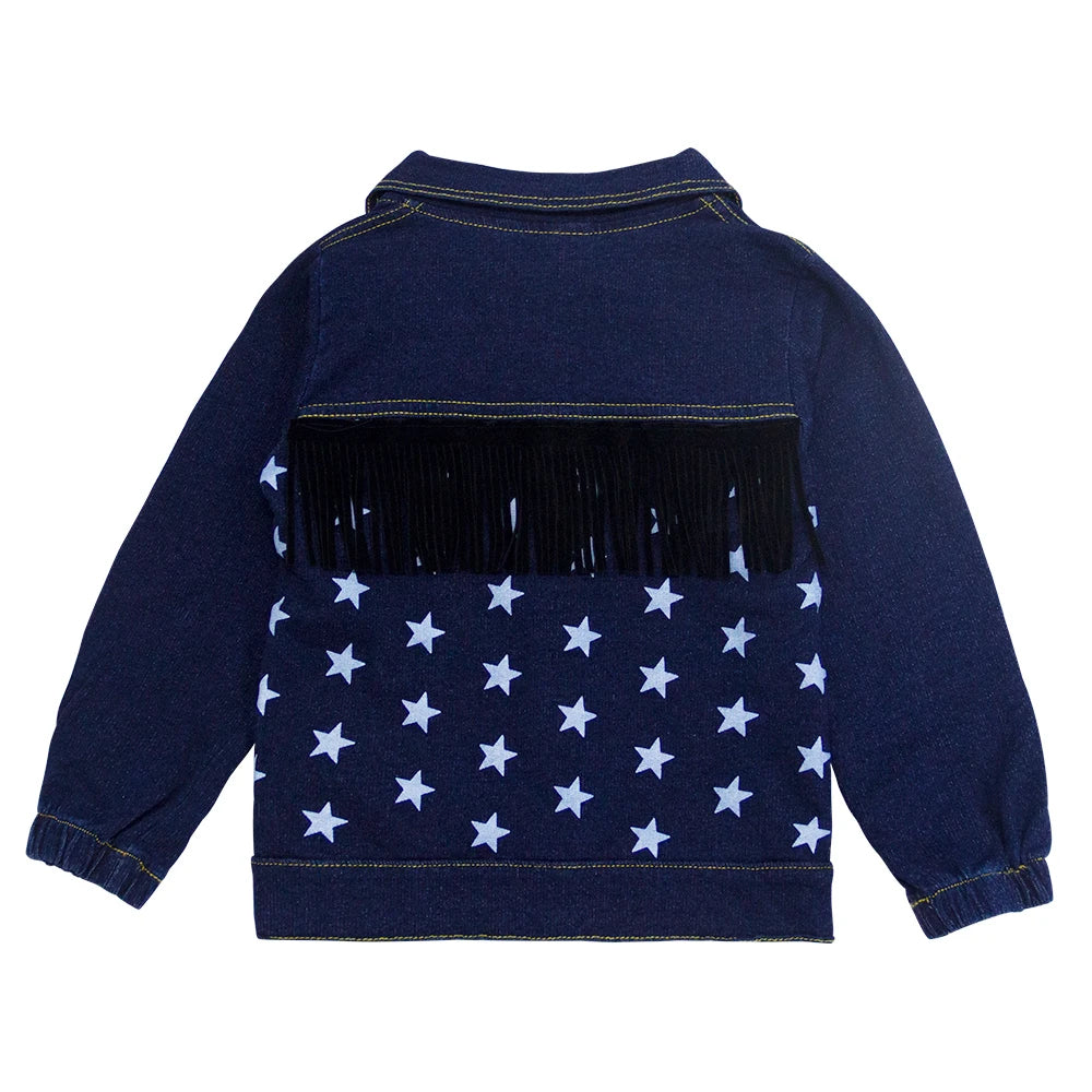 1-5Y Baby Boys Clothes Set Autumn Winter Cartoon Star Vest Coat Pants 3Pc for Kids Cowboy Fashion Outfits Toddler Boys Warm Suit