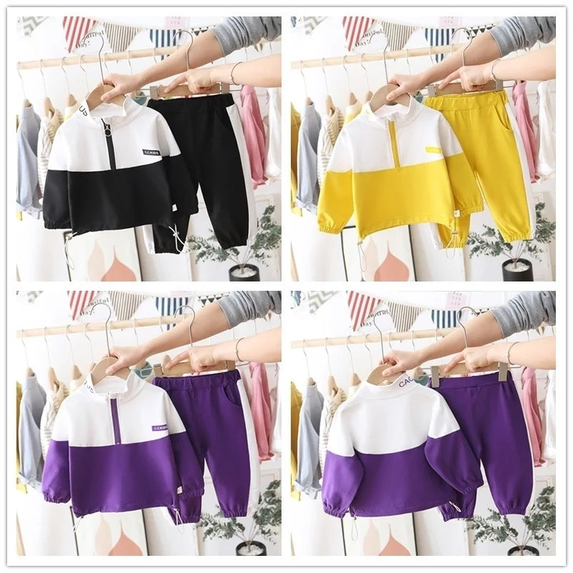 Fashion Children Clothes Autumn Baby Girls Clothing Boys Casual Jacket Pants 2 Piece Set Toddler Fashion Costume Kids Tracksuits