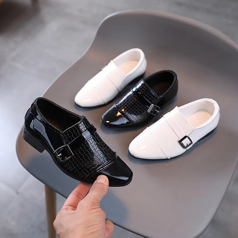 Spring Summer Autumn Kids Shoes For Boys British Style Comfortable Children's Casual Slip-on PU Leather Fashion Shoe Formal Soft