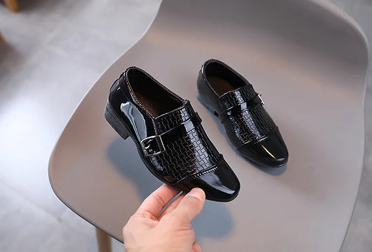 Spring Summer Autumn Kids Shoes For Boys British Style Comfortable Children's Casual Slip-on PU Leather Fashion Shoe Formal Soft