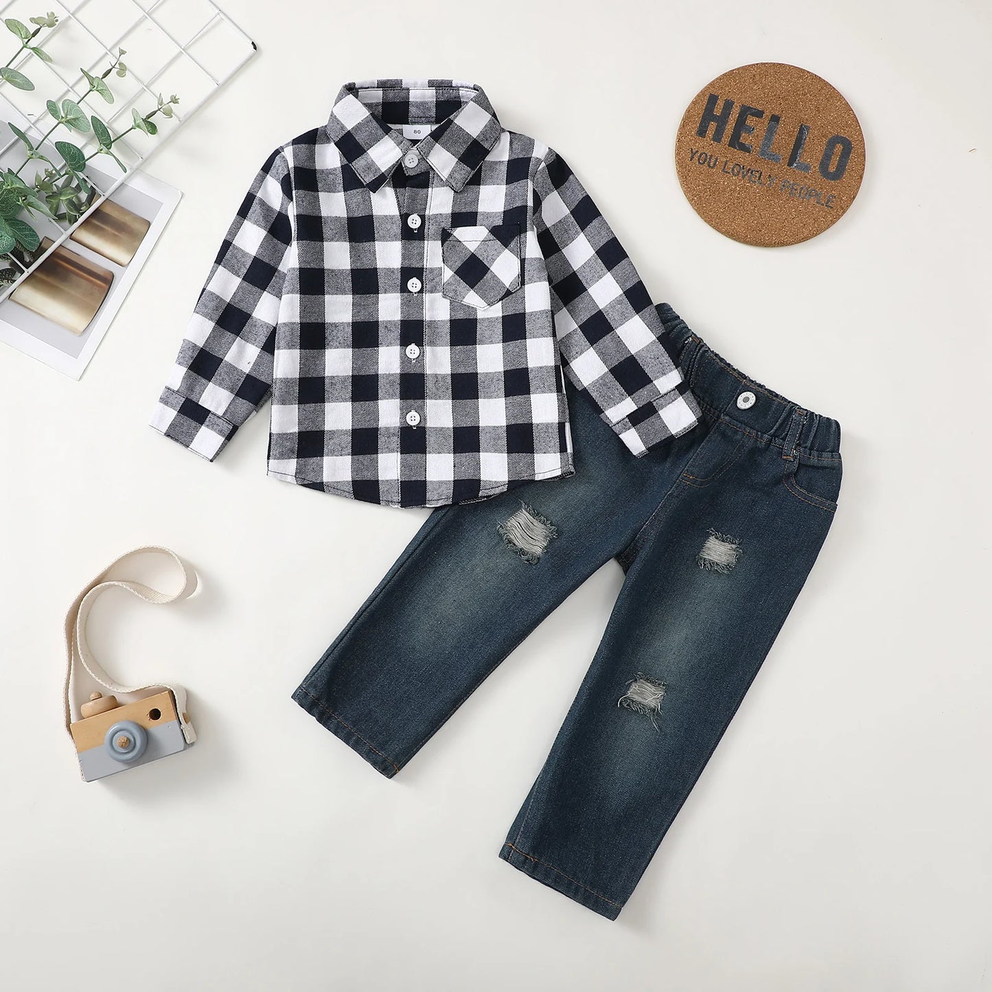 Winter Baby Boy Clothes Infant Toddler Boy Outfits 12 18 24 Months 2T 3T Denim Jeans Boys Fall Winter Clothing Pants Set