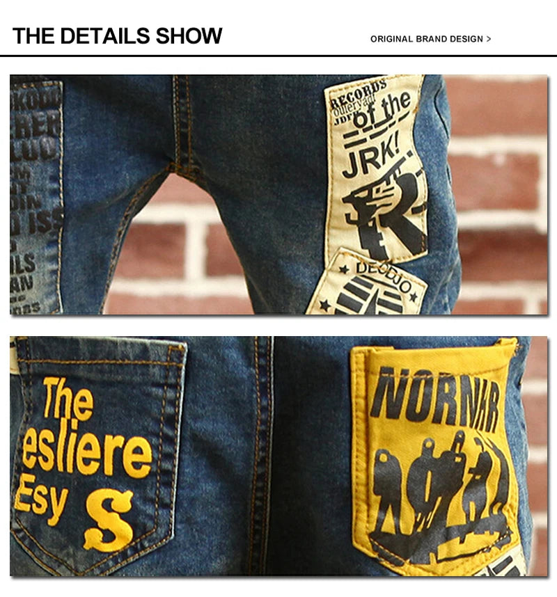 IENENS Boys Jeans Pants Child Denim Long Pants Spring Autumn Clothes 4-11 Years Kids Casual Trousers Young Boy Stretch Jeans