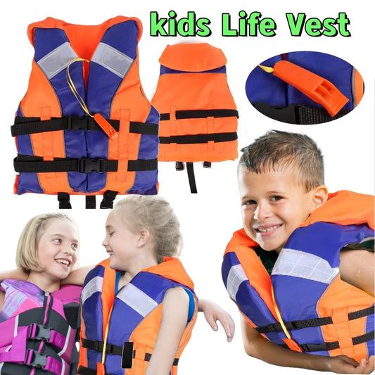 Kids Life Jacket Float Jacket Toddler Swimsuit Assist Swimwear Swim Training Buoyancy Swim Vest Life Jacket with Whistle