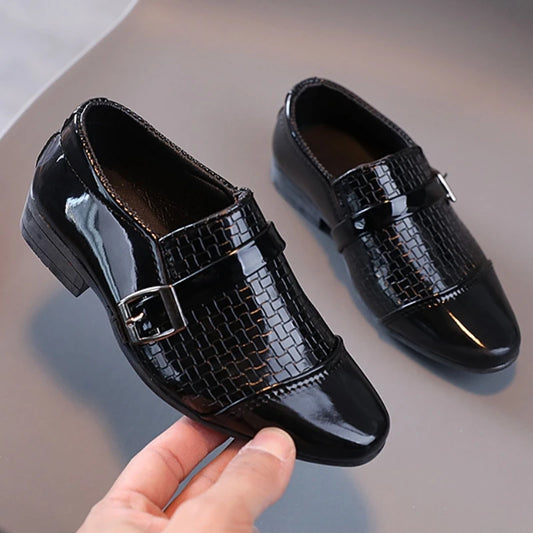 Spring Summer Autumn Kids Shoes For Boys British Style Comfortable Children's Casual Slip-on PU Leather Fashion Shoe Formal Soft