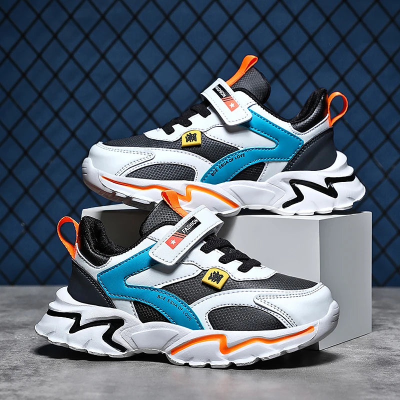 Kids Sneakers Sport Shoes for Boys Girls Fashion Leather Children Breathable Comfort Casual Walking Outdoor Running School Shoes