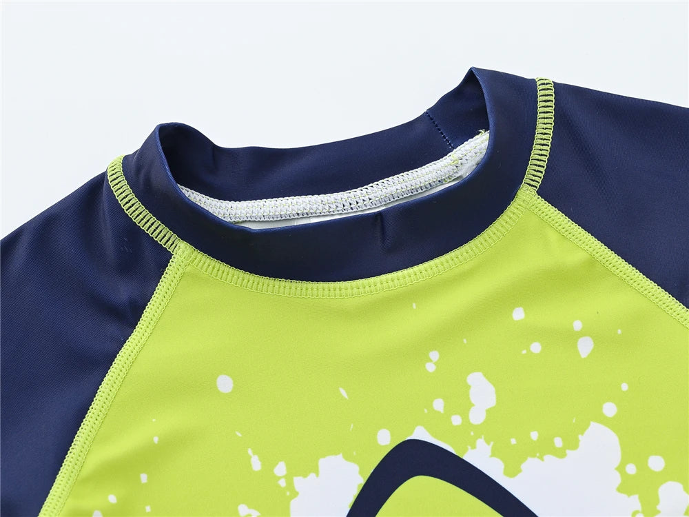 Kids Boy Swimsuit Cool Print 2 Pcs/lot 1-7 Years Summer Children Board Shorts Children Boys Swimwear Beach Surfing